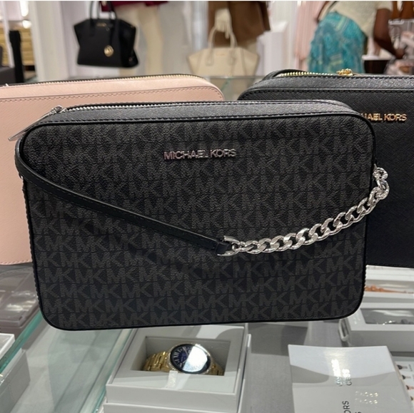 MICHAEL KORS Jet Set Large Printed Logo Crossbody Bag NWT - Picture 7 of 13